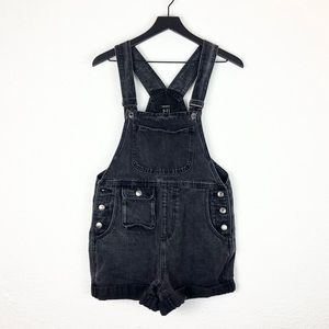 Forever 21 Denim Overall Jeans Black Shorts